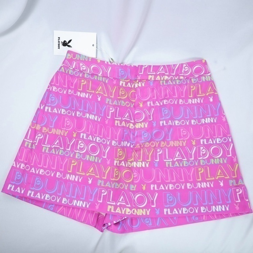 🅽🅴🆆 𝗥𝗔𝗥𝗘 𝐏𝐋𝐀𝐘𝐁𝐎𝐘 pink skort with Playboy bunny all-over print, M